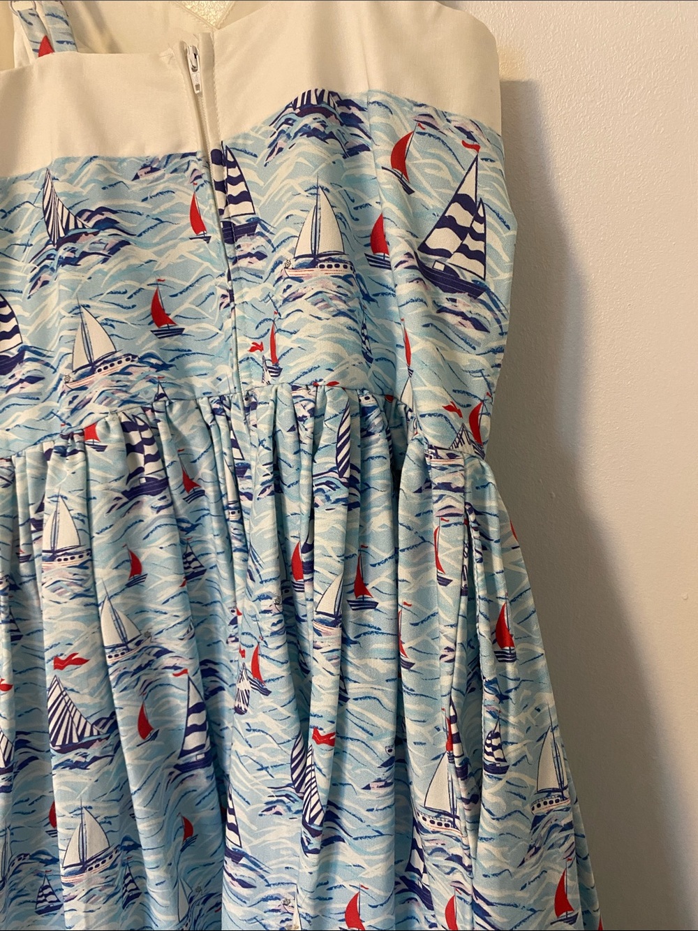 Unique Vintage Sailboat/Nautical Print dress - Picture 7 of 13